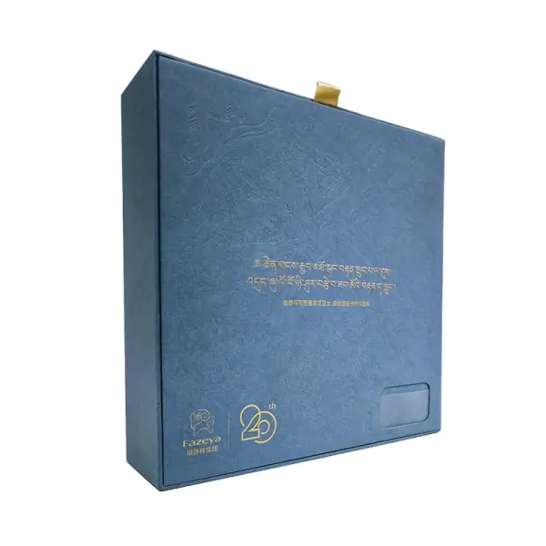 Luxury Flip-Top Gift Box with Gold Foil Stamping & Embossing