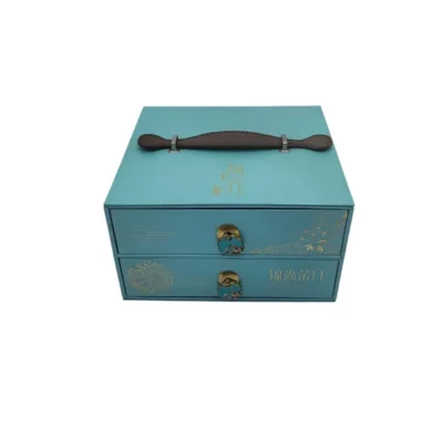 Double-Layer Drawer-Style Jewelry Box with Handle