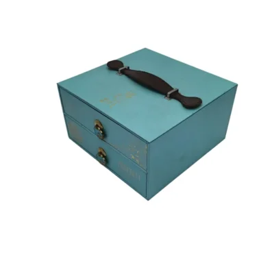 Double-Layer Drawer-Style Jewelry Box with Handle