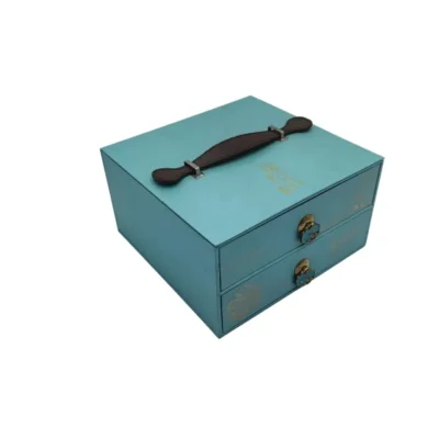 Double-Layer Drawer-Style Jewelry Box with Handle