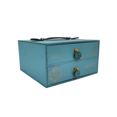 Double-Layer Drawer-Style Jewelry Box with Handle